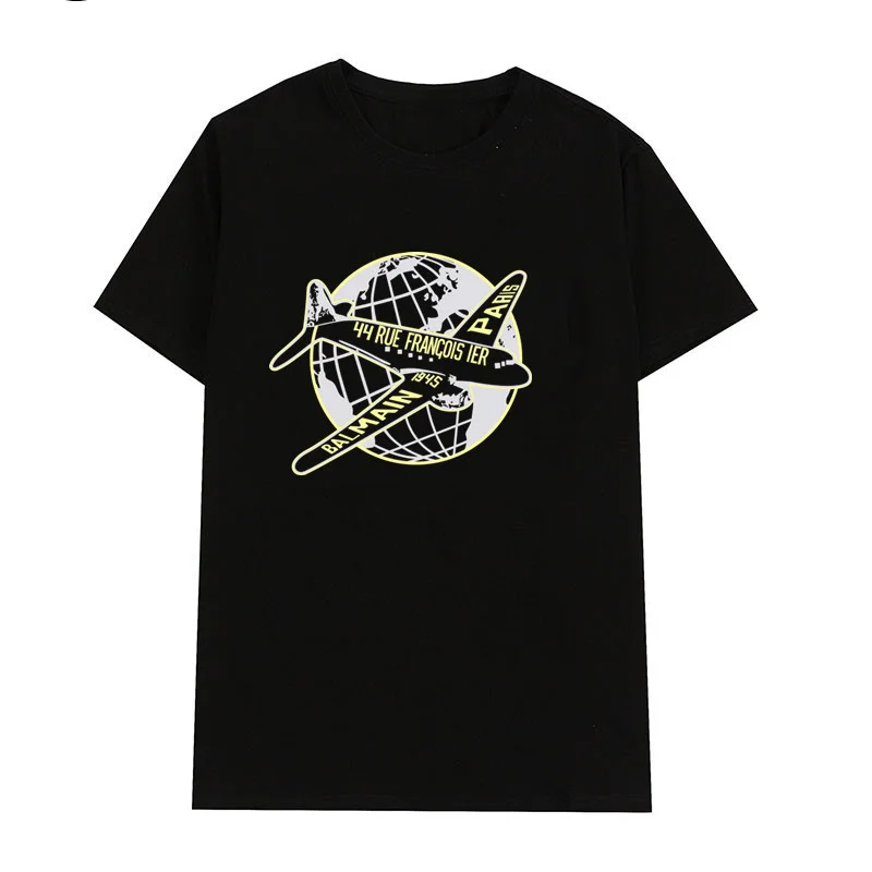 

Balmain Tees Printed Round Neck Short Sleeve All-match Simple Men's T-shirt