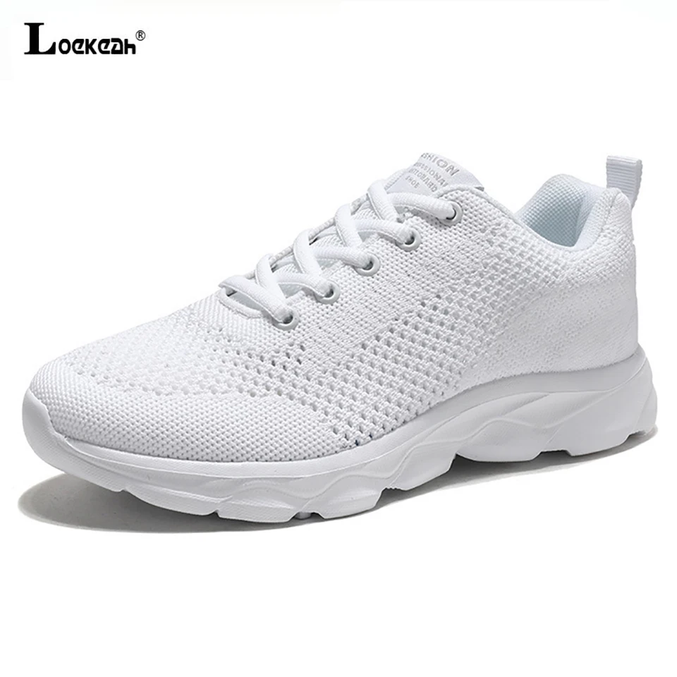 

Loekeah Fashion Women Casual Shoes Breathable Lightweight Mesh Running Shoes Lace-Up Outdoor Sneaker Comfortable Footwear Tennis