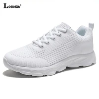 loekeah fashion women casual shoes breathable lightweight mesh running shoes lace up outdoor sneaker comfortable footwear tennis