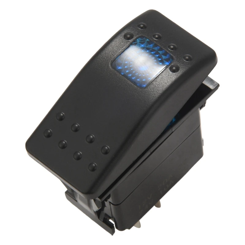 Водонепроницаемый синий фотовыключатель 5X 12 В 20 А модель SPST 3P с подсветкой