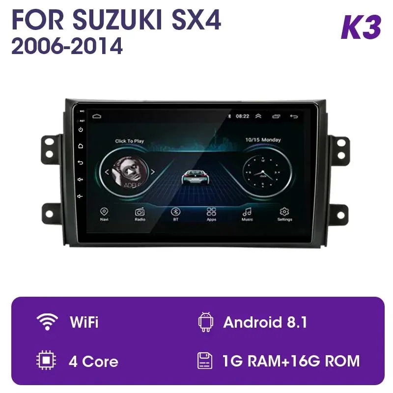 

Автомагнитола на Android 12 для Suzuki SX4 2006-2014, мультимедийный видеоплеер с навигацией, 2 Din, GPS, DVD, CarPlay, авто, аудио, стерео, DSP, RDS