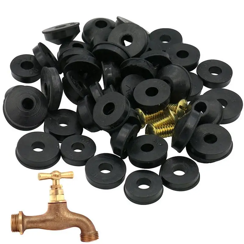 

58 Pcs Faucet Washer Rubber Bevel Washer Gasket Assortment Kit Home Improvement Single Handle Faucet Maintenance Accessories