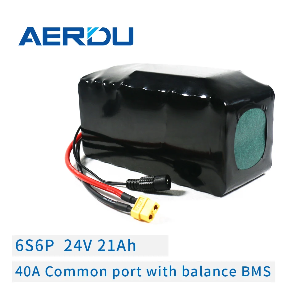 

Аккумуляторная батарея AERDU 24 В 6S6P 25,2 в 21AH 18650Li-Ion для электрического мотора, велосипеда, электровелосипеда, скутера, инвалидной коляски cropper с ...