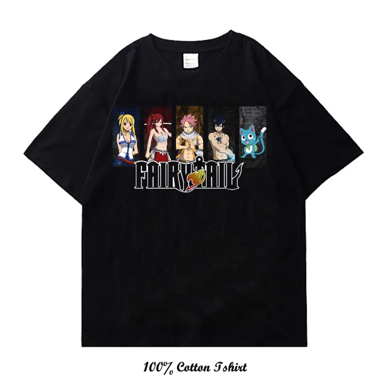 Airy tail Streetwear Anime T Shirt Men Harajuku Graphic Short Sleeve T-Shirt Unisex Tees Harajuku Fashion O-Neck