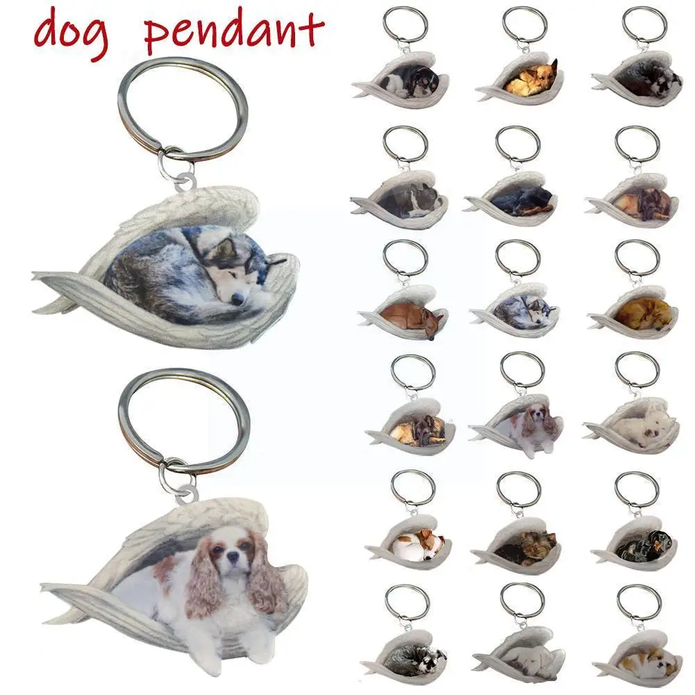

Kawaii Cartoon Animal Dog Metal Keychain Hand Account Stationery Pendant Bag Pen Pendant Student Bag Holder Decoration Cute V3N0