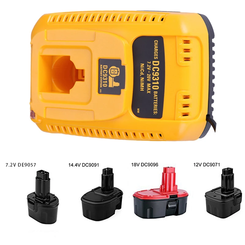 

DC9310 Battery Charger For Dewalt 7.2V-18V Nicd & Nimh Battery DW9057 DC9071 DC9091 DC9096 Batteia Charger