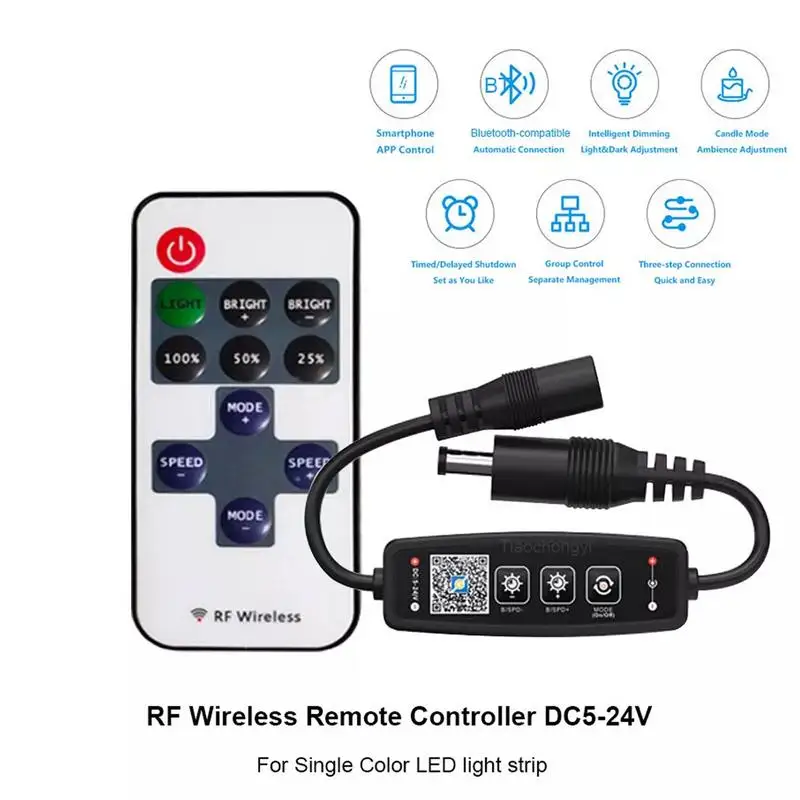 Светодиодная лента одноцветный контроллер портативный светодиодного диммера