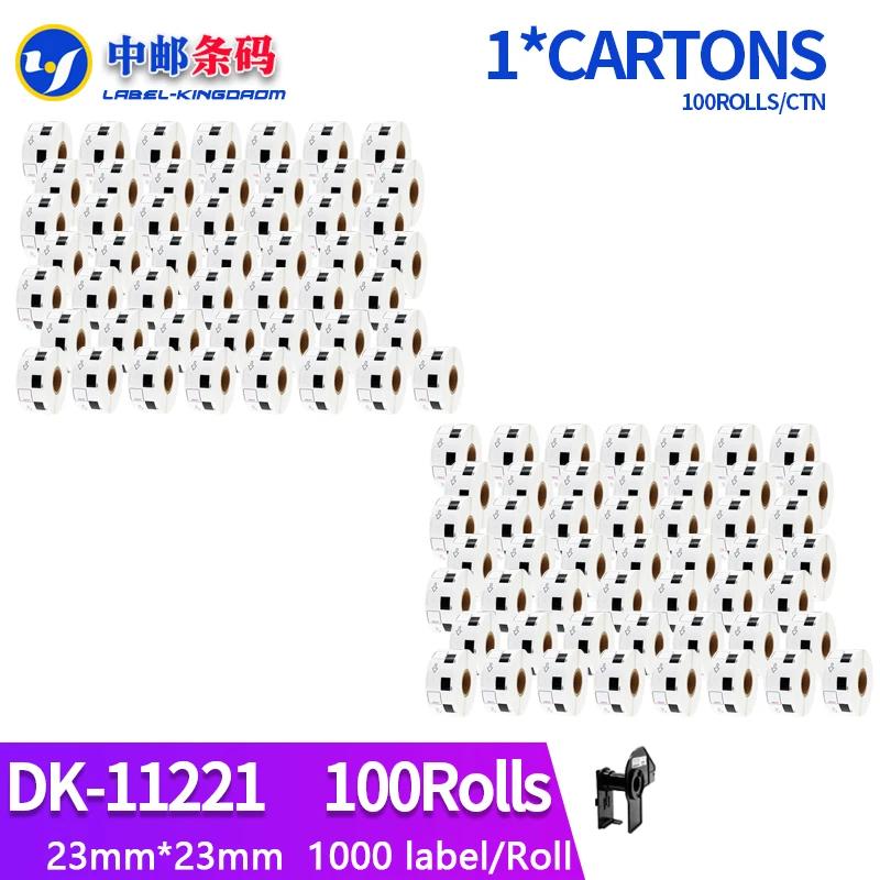 Этикетки для Brother QL-700/800/810/820/1100/1110 100 шт. 23x23 мм