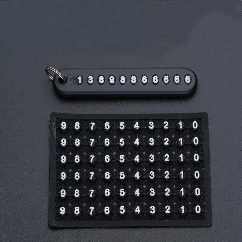 

AUTO PARTS Car Keychain with Anti-Lost Phone Number Card Car Key Pendant Split Rings Keychains Keyring Auto Vehicle Key Chain Ac