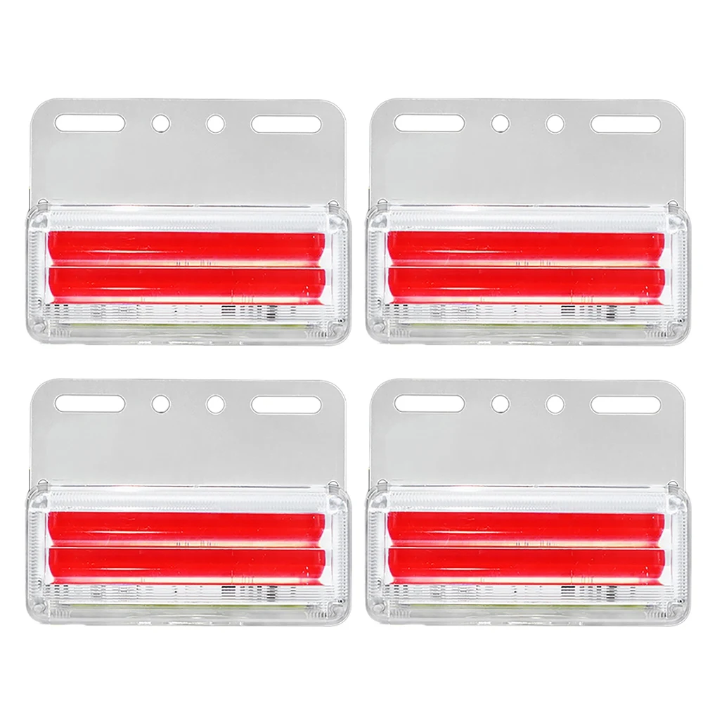 

4Pcs/Set Bright LED Turning Lights 24V 56 LED Signal Lamp Truck COB Side Light Marker Lamp for Car Trucks Red