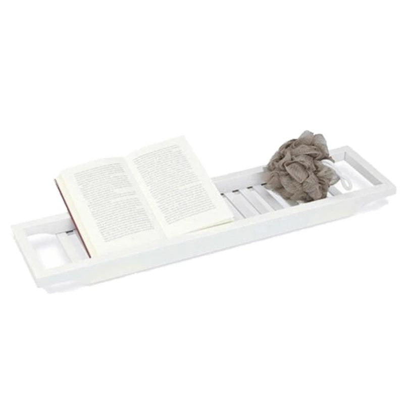 

Bamboo Bathtub Tray Bathroom Shower Organizer Home Wooden Storage Rack Holder