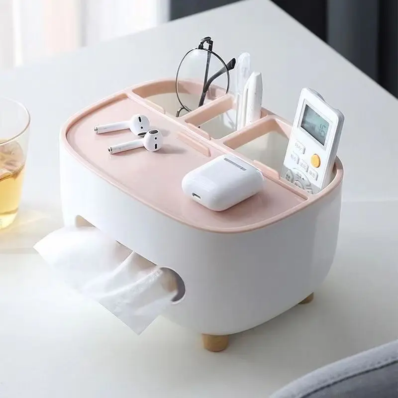 

Creative Nordic Luxury Tissue Box Multifunctional Home Living Room Office Coffee Table Remote Control Desktop Storage Carton