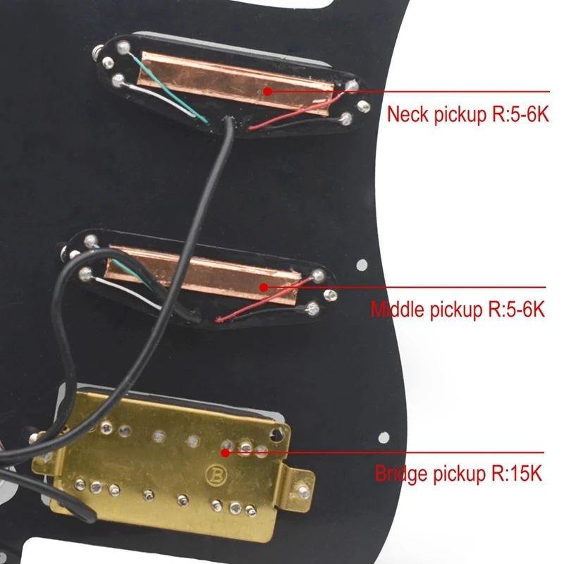 Электрическая гитара SSH-Coil Split Pickguard 2 Mini Humbucker + 1Humbucke тихий переключатель