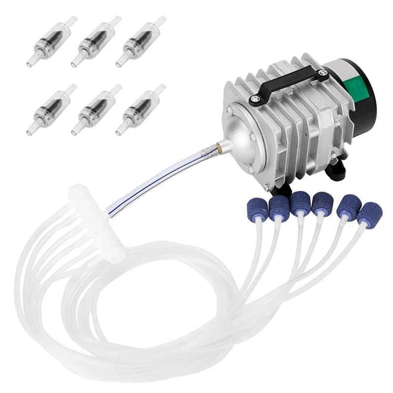 

Hot Oxygen Pump High Power AC Electromagnetic Air Pump Fish Pond Oxygen Pump Air Compressor(EU Plug)