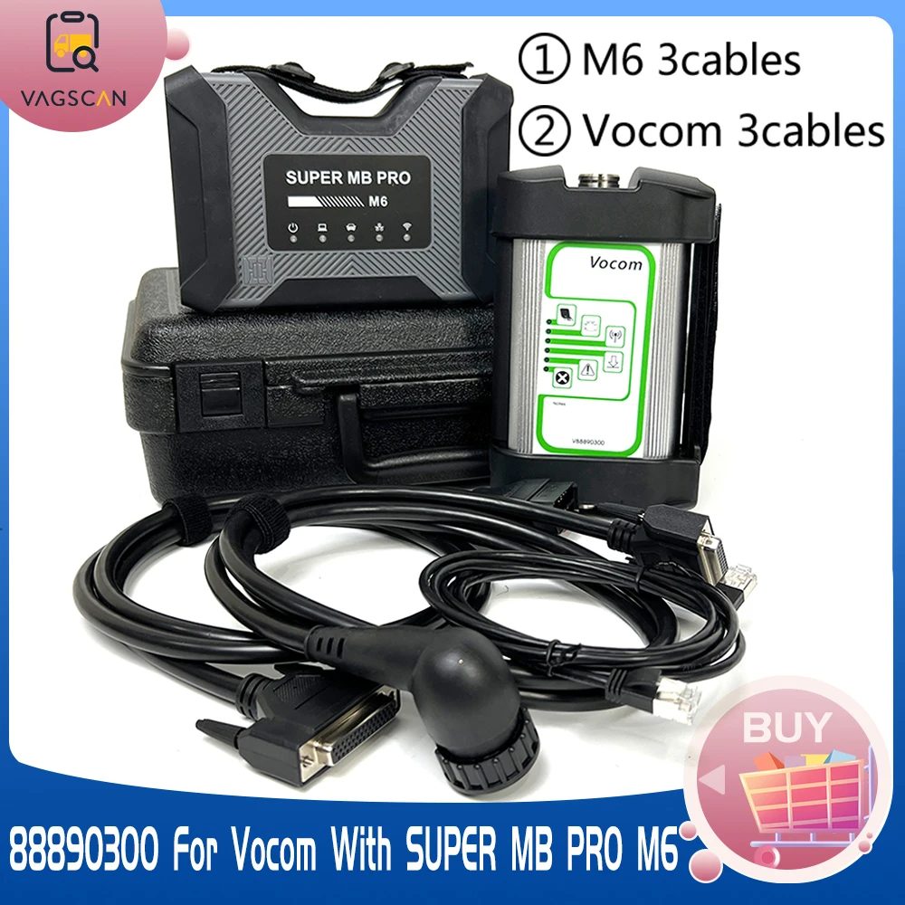 

2022 For Vocom 88890300 Interface 2.8.130 with SUPER MB PRO M6 Wireless Truck Diagnostic Tool