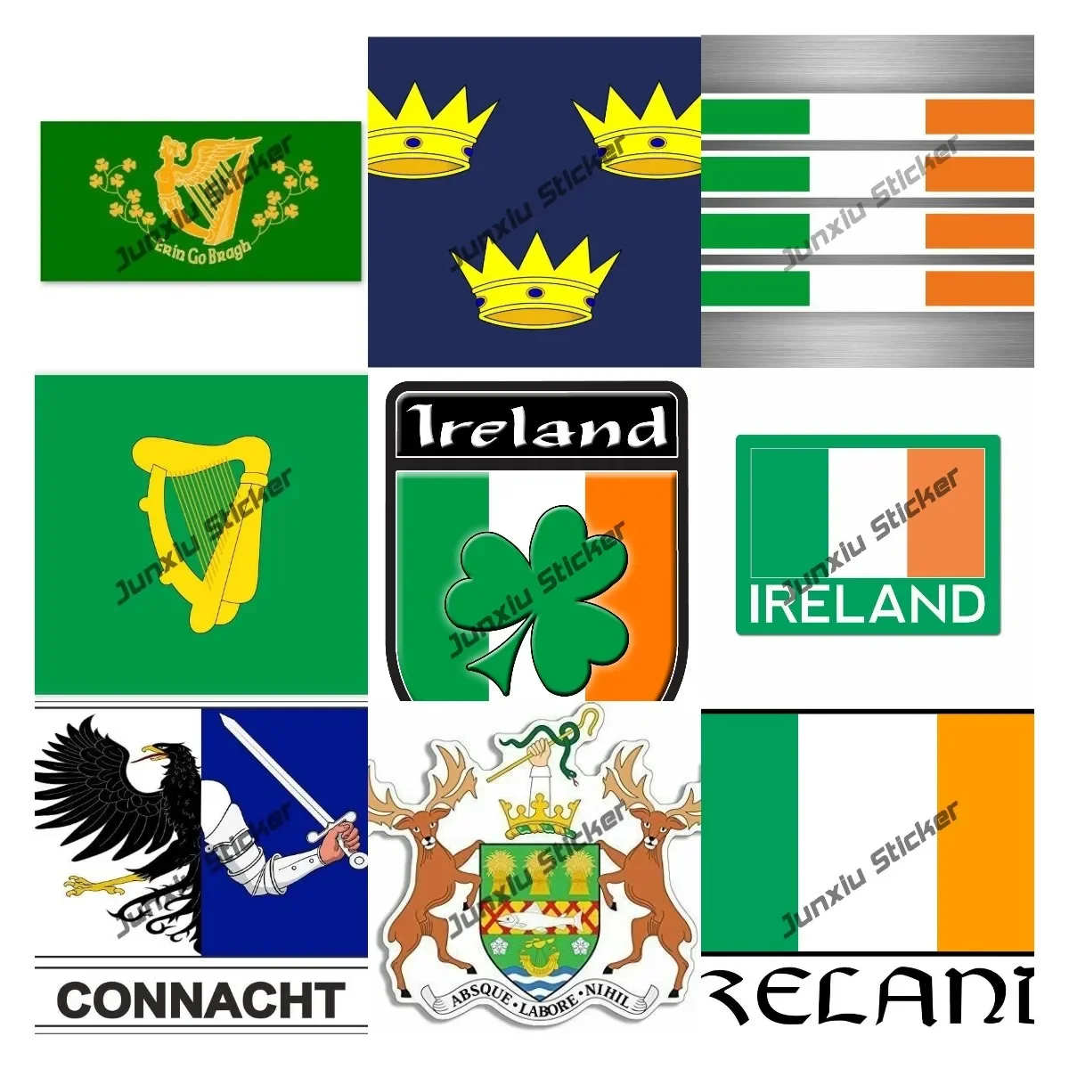 Ирландская наклейка ирландская страна IRL автомобильная мотоциклетный флаг