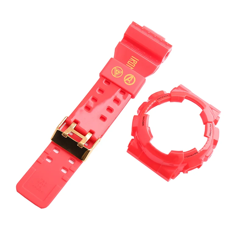 Resin strap case Suitable for Casio G-shock GA110 120 140 GA-110GB Men's Sports Waterproof watch strap accessories