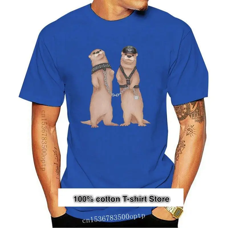 

Camiseta de манга corta para hombre y mujer, camisa унисекс, стиль курчавые выдры