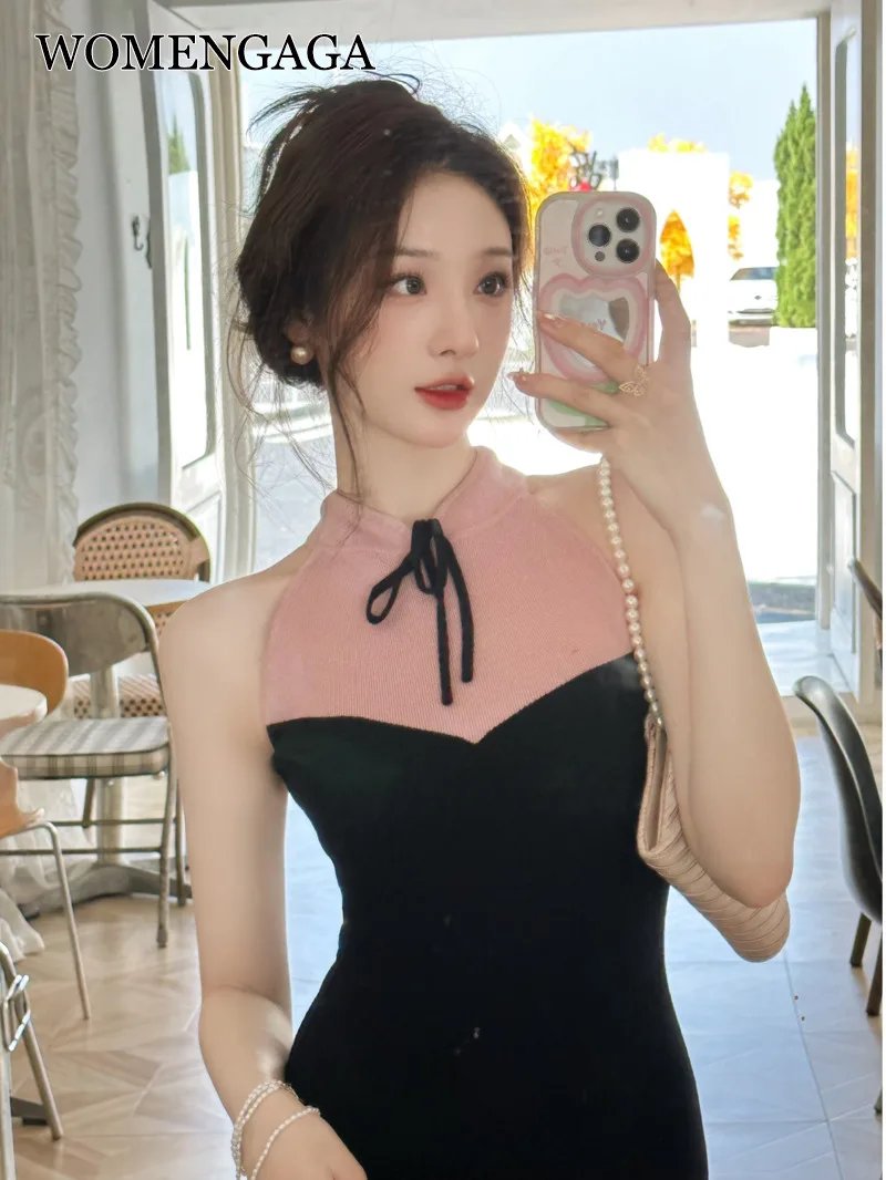 

Элегантное тонкое трикотажное платье-Ципао с воротником-стойкой