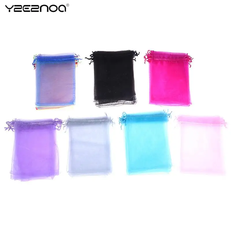 

10PCS Wedding Party Decoration Drawable Bags Gift Pouches 13x18CM Organza Bags Jewelry Packaging Bags