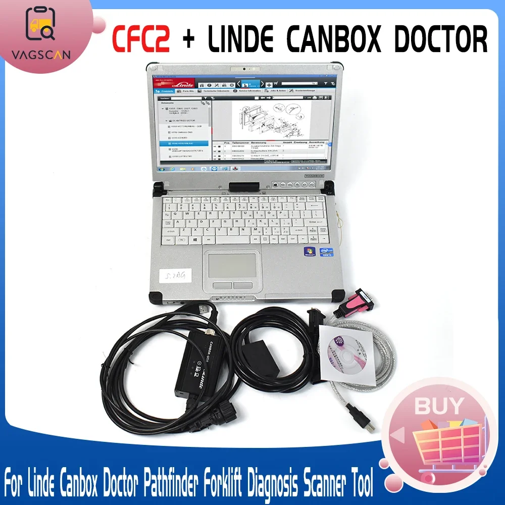 CFC2 ноутбук для вилочного погрузчика Linde диагностические инструменты Canbox doctor