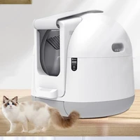 enclosed cat litter box white odor barrier electric cleaning smart cat litter box abs plastic material pet products aseo gato a