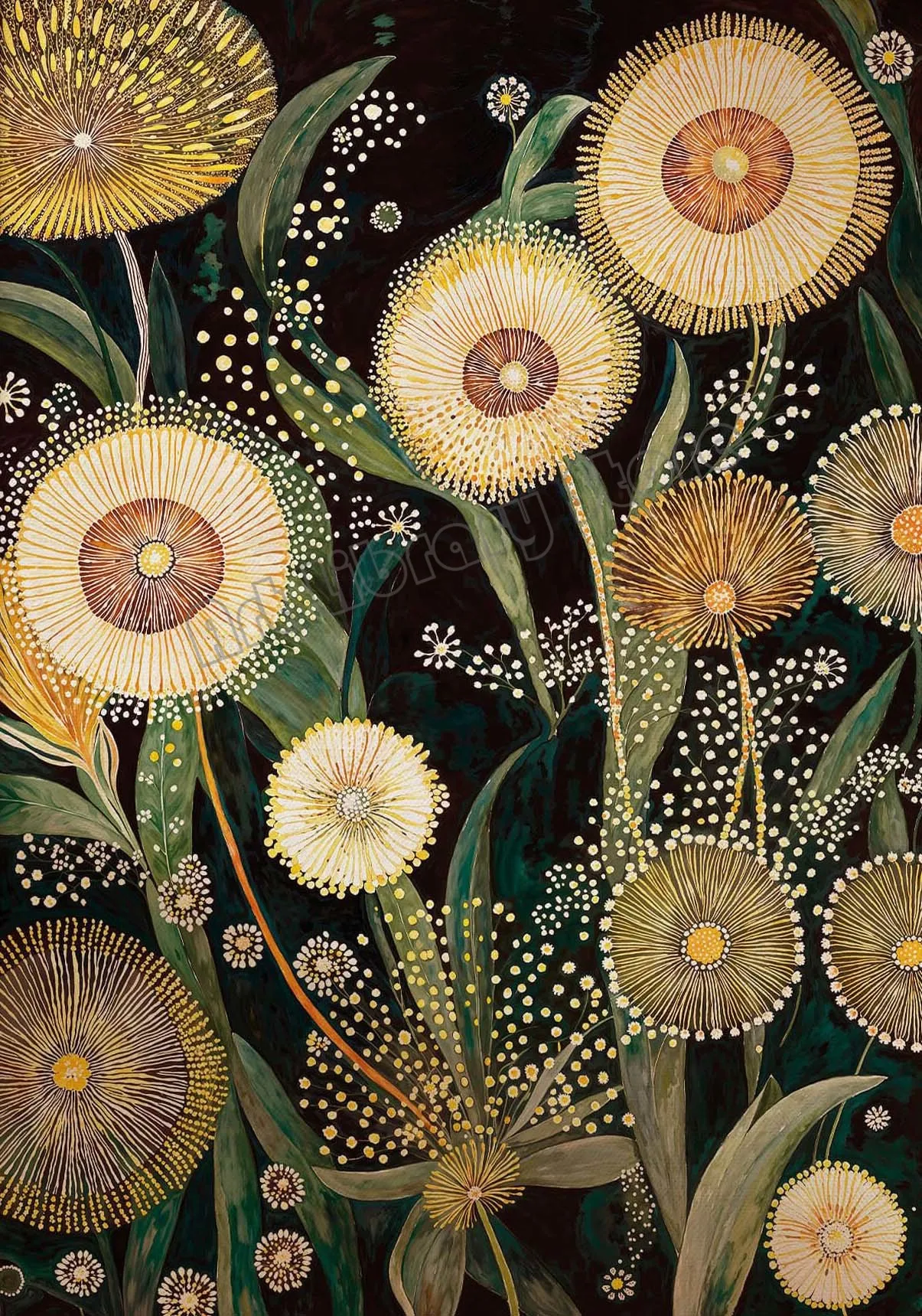 

Abstract Botanical Pattern Постер на холсте