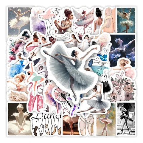 Эстетические наклейки для балета и танцев, набор из 100 штук
