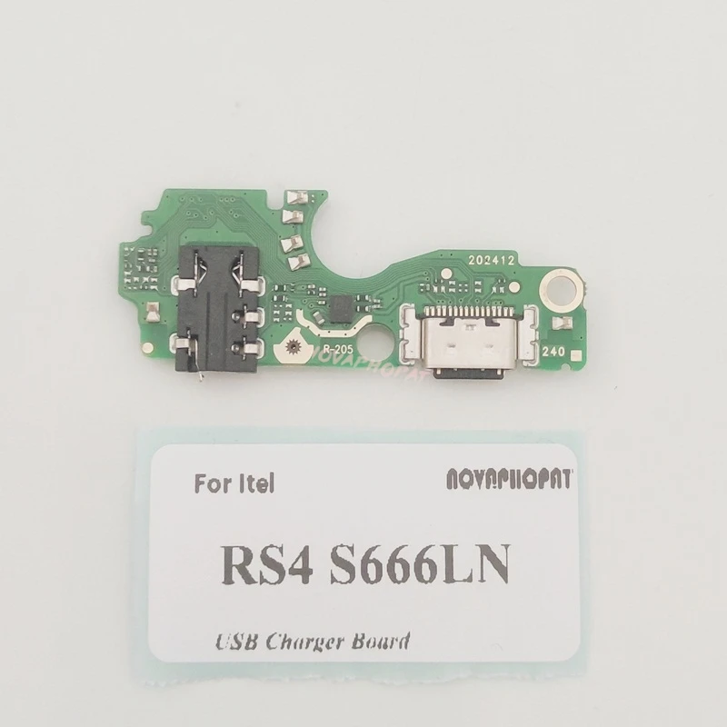 Фото Novaphopat для Itel RS4 S666LN USB-док-станция, порт зарядного устройства, разъем для наушников, аудиоразъем, микрофон, микрофон, гибкий кабель, зарядная плата с микросхемой №2