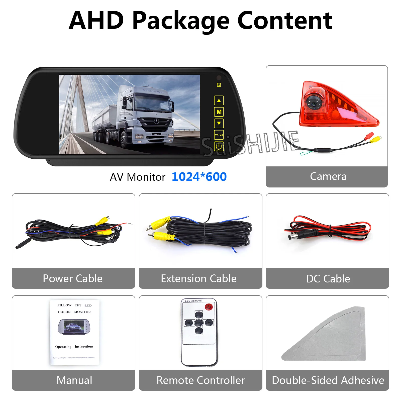 

Комплект монитора камеры заднего вида стоп-сигнала заднего вида для Renault Master/Nissan NV400/Opel Movano (2010-2016) Автомобильная камера заднего вида