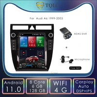 android car radio player tesla style vertical for audi a6 9 7 inch dvd multimedia stereo navigation carplay head unit 1999 2003