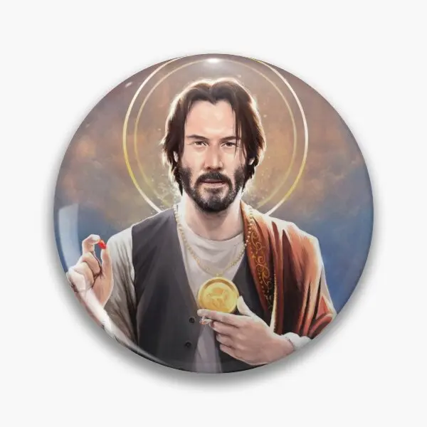 

Keanu Reeves Saint Keanu Of Reeves Customizable Soft Button Pin Funny Cartoon Jewelry Fashion Decor Creative Lover Clothes