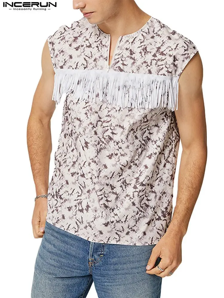 

Мужская майка с принтом, с круглым вырезом, без рукавов