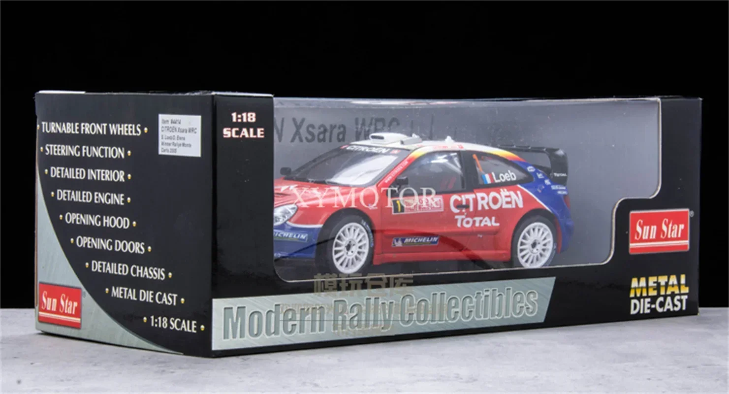 Sunstar 1/18 для Citroen Saina Xsara WRC раллийный автомобиль № 1 Loeb 14 16 литая модель автомобиля