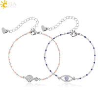 csja tree of life stainless steel bracelet for women crown chain enamel charm silver color bracelets jewelry gift wholesale s927