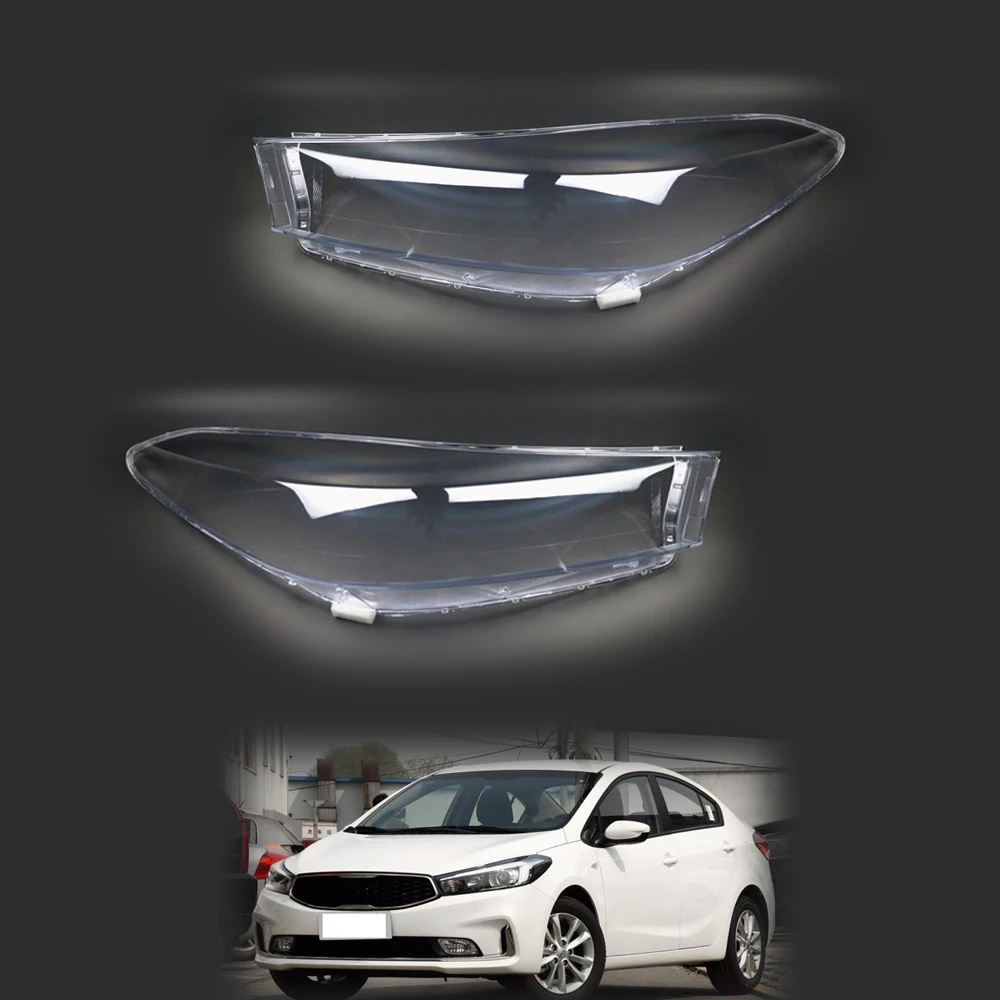 

For Kia K3 2016 2017 2018 Car Headlight Lens Headlamp Cover Transparent Lampshade Case Shell