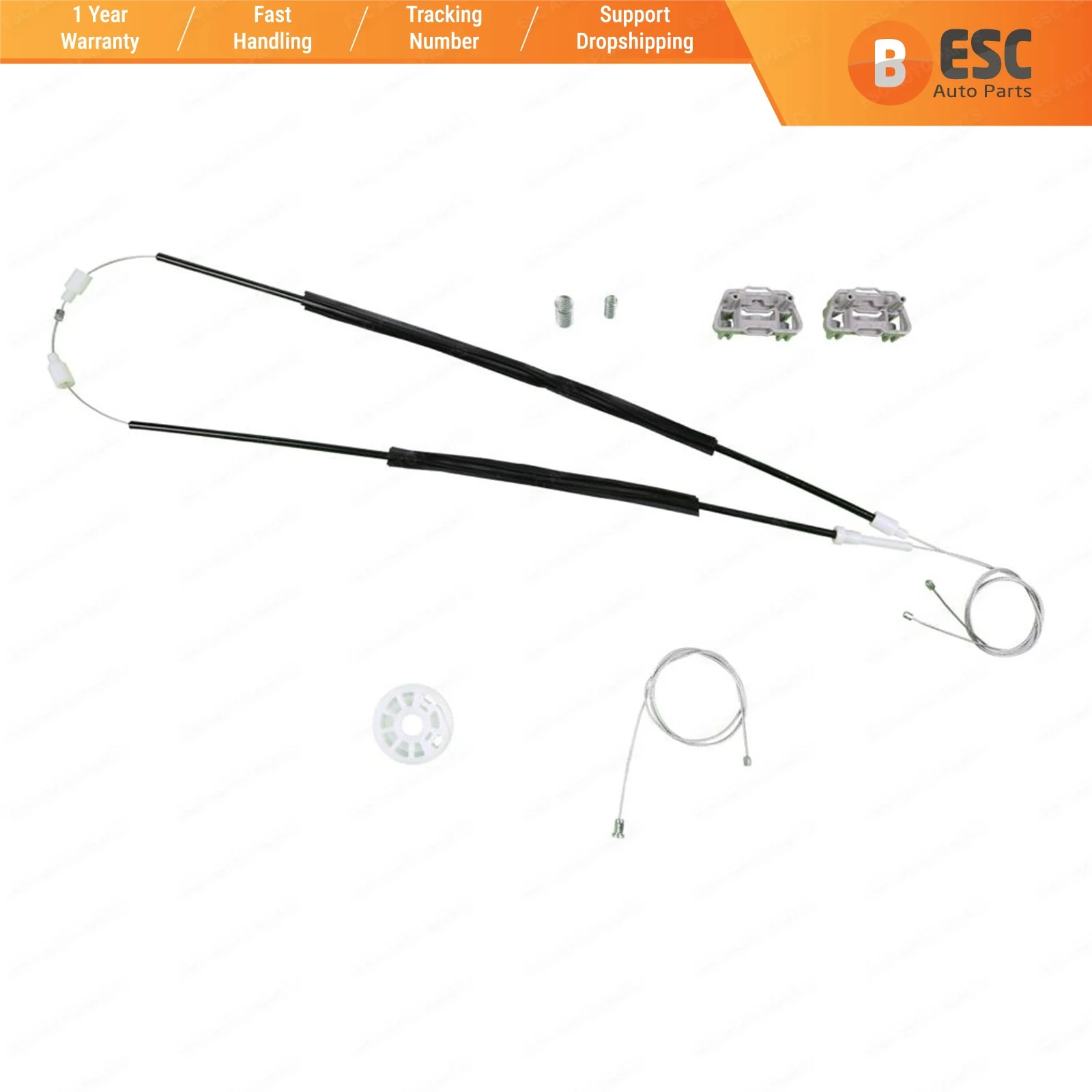 

ESC Auto Parts EWR398 Electrical Power Window Regulator Repair Kit Front Right Door for Ford Focus 2005-On Ship From Turkey
