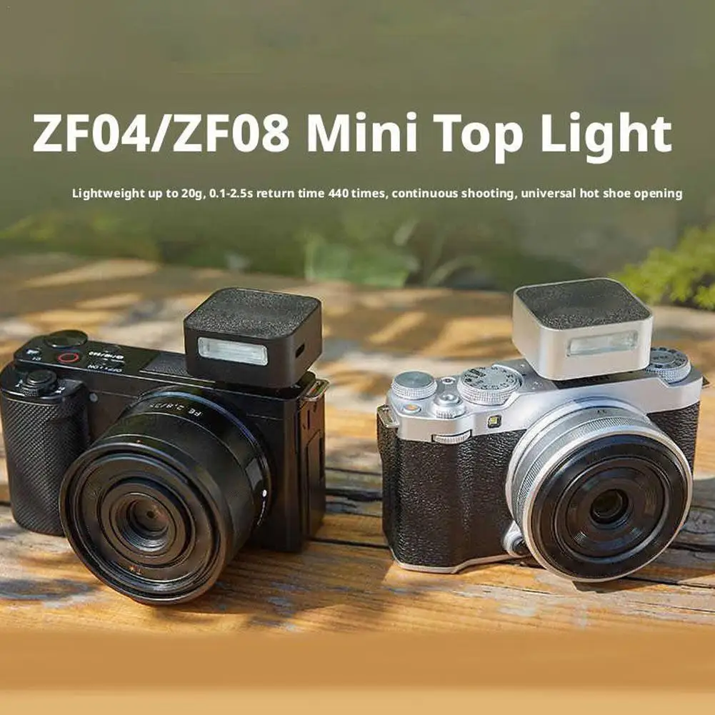 Фото Для Zeniko ZF04/08 мини-вспышка, одноконтактная, 5-скоростная регулировка мощности, горячий башмак, ретро-камера, верхняя вспышка для зеркальных камер Nikon №1
