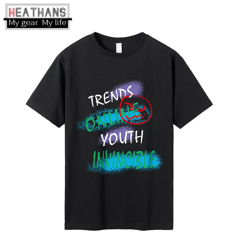

2022 Summer Short-sleeved T-shirt Men's Fashion Five-point Sleeve T Shirts For Male Personality Student New Pullover Loose Tops