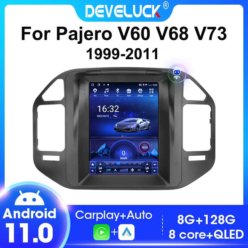 2 Din Android 11 For Mitsubishi Pajero V60 V68 V73 1999 - 2011 Car Stereo Radio Multimedia Video Player Carplay Auto 4G IPS RDS