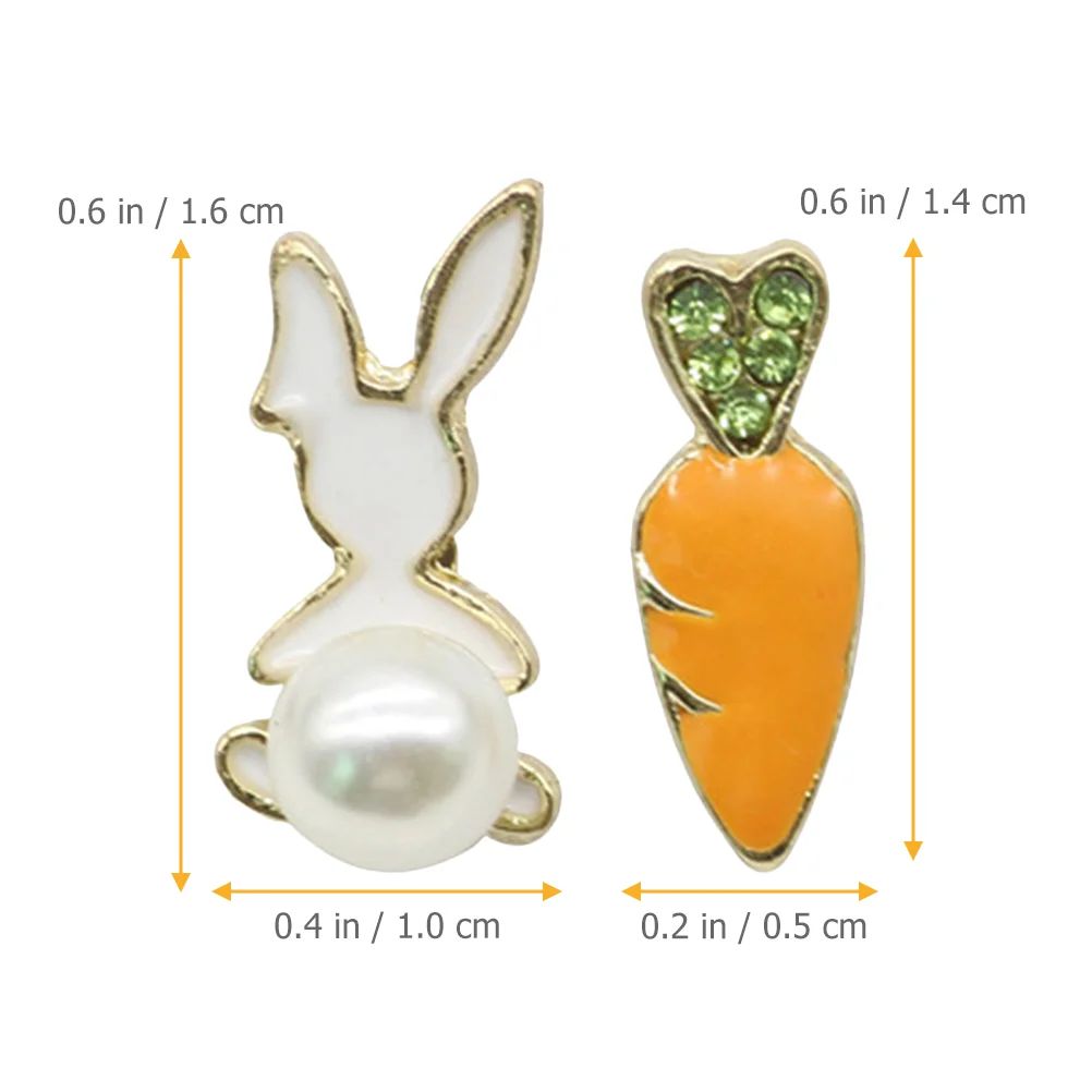 Японские и корейские серьги-морковки женские серьги-гвоздики с кроликом для