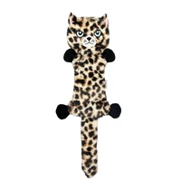 new pet plush leopard fox vocal toy dog comfort bite resistant leather shell toy pet products