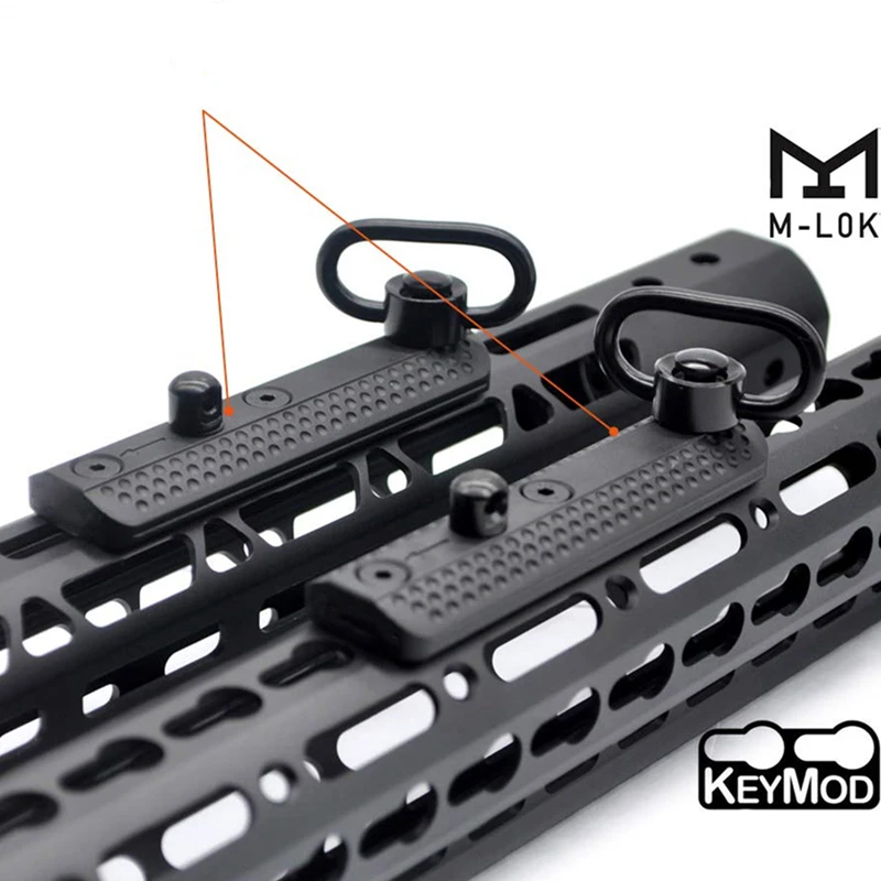 

Bipod Adapter Mount Sling Swivel Stud with 1.25 inch QD Sling Swivel for Keymod and M-Lok Handguard Harris Bipod