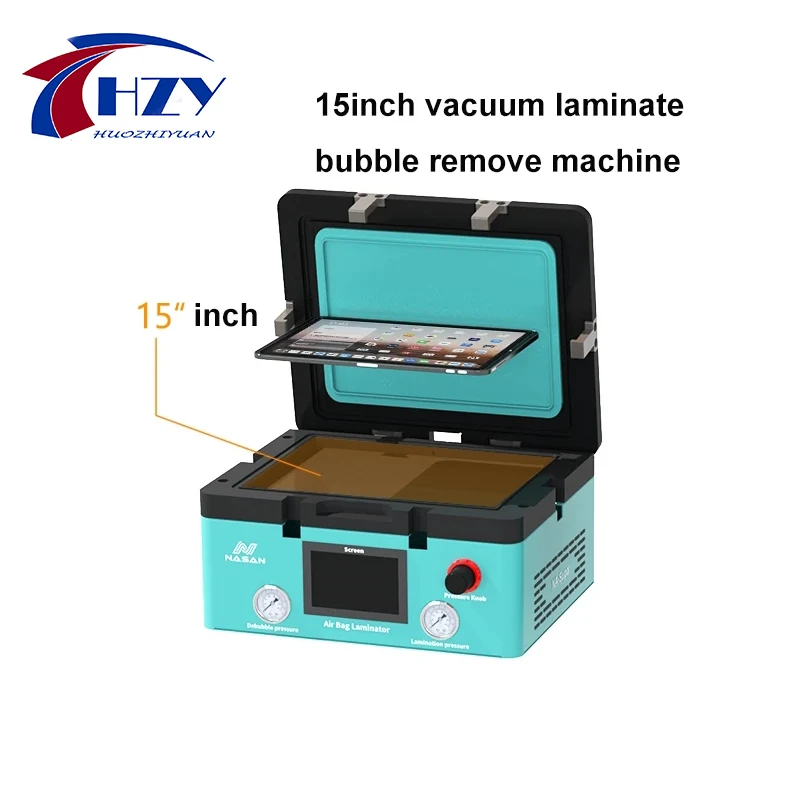 

Nasan NA-SUPA MAX 15-дюймовый фотоаппарат для удаления пузырьков для ремонта телефона со встроенным насосом, плоский изогнутый экран