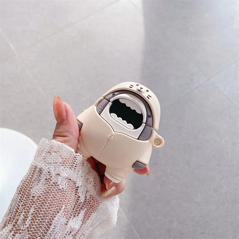 

Cute Cartoon Cross Dressing Shark Case for Apple AirPods 1 2 3 Pro Cases Cover IPhone Bluetooth Earbuds Earphone Air Pods Case