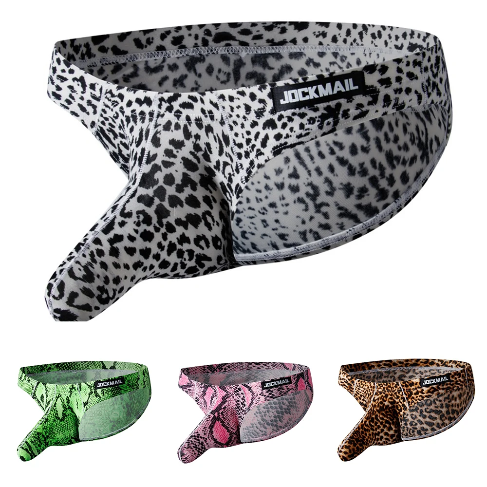 

Men Sexy Leopard Elephant Nose Underwear Briefs Underpants Low Rise Bikini-Trunks Shorts Swim Shorts Мужские Трусы