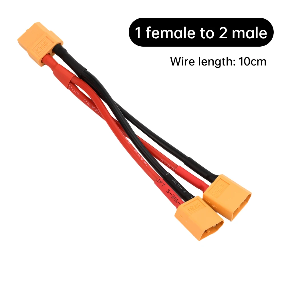 

Gaqqee XT60 паралельный разъем аккумулятора 2-х полосный 3-х полосный 14AWG силиконовый провод