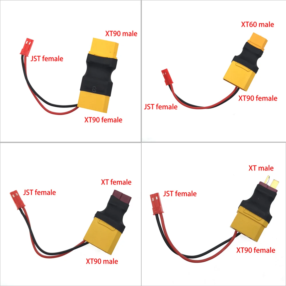 

XT90 ESC XT60 XT Plug Female Male JST Connector Adapter Cable LiPo Adjustment Conversion Head For RC Helicopter Quadcopter Drone