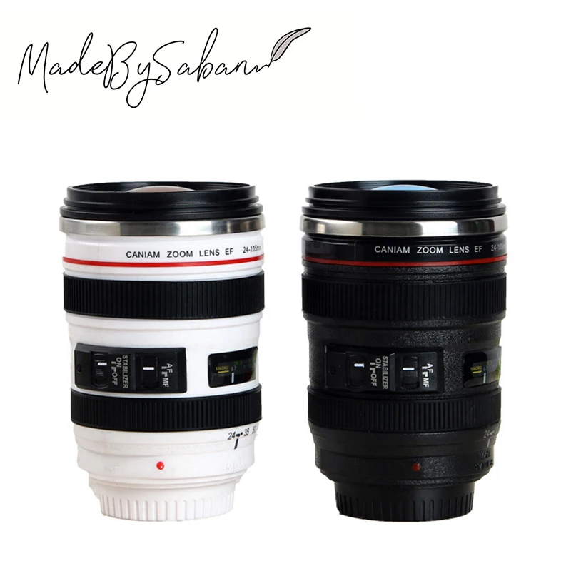

Stainless Steel Coffee Thermos Mug Coffee Lens Mug Water Bottle Vacuum Insulated Leakproof With Lids Couple Cup Creative Gift