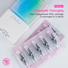 Стерилизованные тату-картриджи Mast WMZ 1RL 20 шт., иглы для перманентного макияжа, Круглый лайнер PMU 0,160,180,20,250,30,40,5 мм